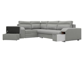 Alvares 4-sits Hörnbäddsoffa med förvaring - Beige - Möbler - Soffa - Bäddsoffa