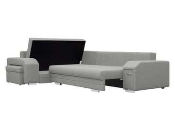 Alvares 4-sits Hörnbäddsoffa med förvaring - Grå - Möbler - Soffa - Bäddsoffa