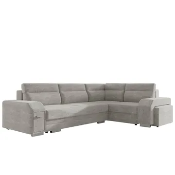 Alvares 4-sits Hörnbäddsoffa med förvaring - Grå - Möbler - Soffa - Bäddsoffa