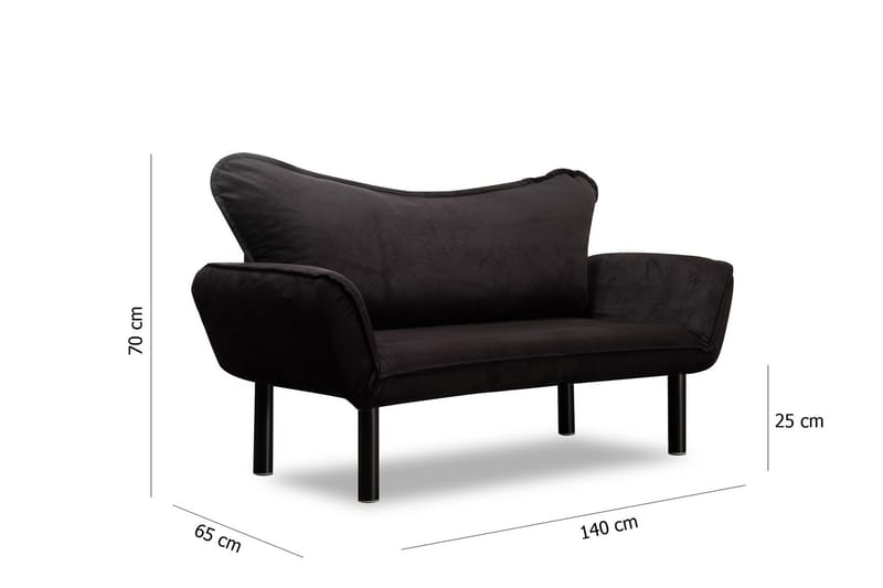 Annabelle Bäddsoffa 2-sits - Svart - Möbler - Soffa - Bäddsoffa