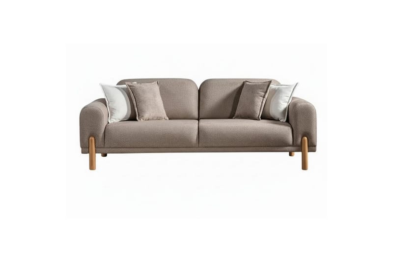 Astran Rektangulär Bäddsoffa 93x190 cm i Bouclé, Mullvad