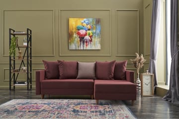 Aydama Bäddsoffa m. Divan 4-sits 192x135 - Röd - Möbler - Soffa - Bäddsoffa