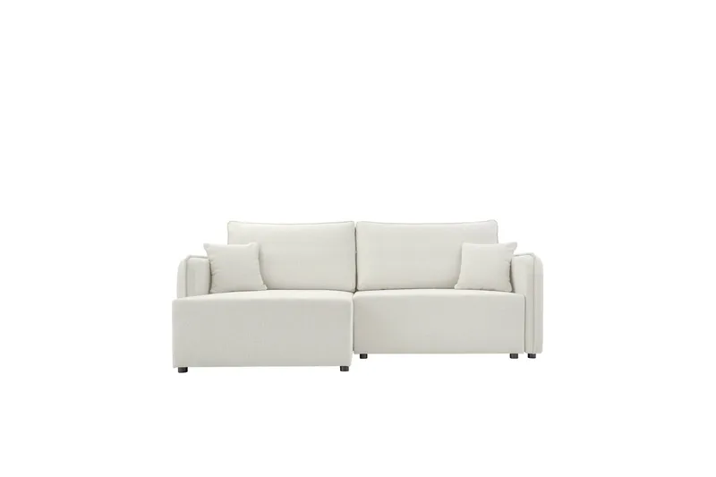 Chandru Bäddsoffa med Divan 3-sits i Plysch - Beige - Möbler - Soffa - Bäddsoffa - Bäddsoffa divan