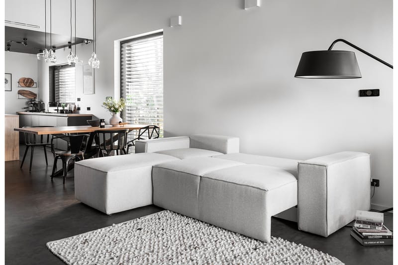 Kamli Bäddsoffa m. Divan med Förvaring - Rosa - Möbler - Soffa - Bäddsoffa - Bäddsoffa divan