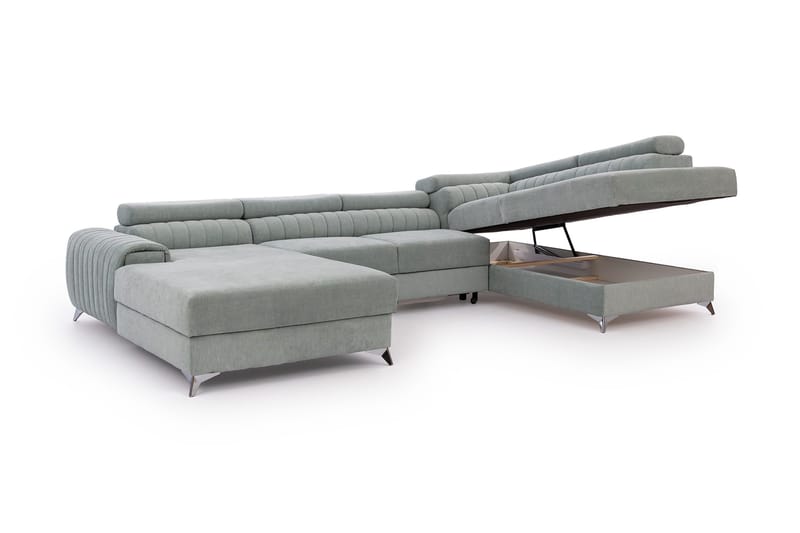 Kamran Bäddsoffa m. Divan och Schäslong med Förvaring - Vinröd - Möbler - Soffa - Bäddsoffa - Bäddsoffa divan