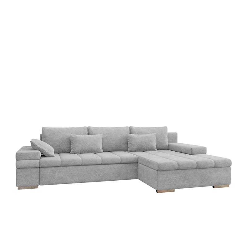 Naoma 4-sits Bäddsoffa divan höger med förvaring - grå - Möbler - Soffa - Bäddsoffa - Bäddsoffa divan
