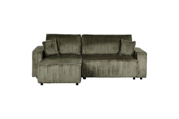 Bäddsoffa Högervänd Abacka - Grön, Svart - Möbler - Soffa - Bäddsoffa
