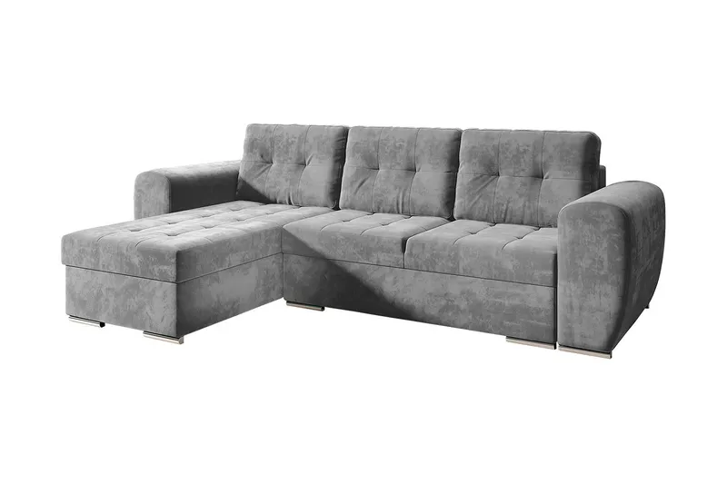 Bäddsoffa med divan - Ljusgrå - Möbler - Soffa - Bäddsoffa