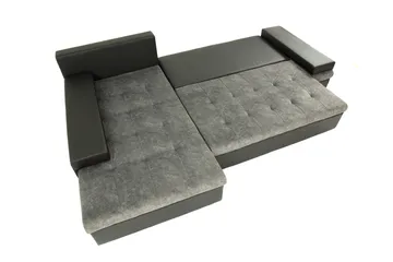 Bäddsoffa med divan - Svart - Möbler - Soffa - Bäddsoffa
