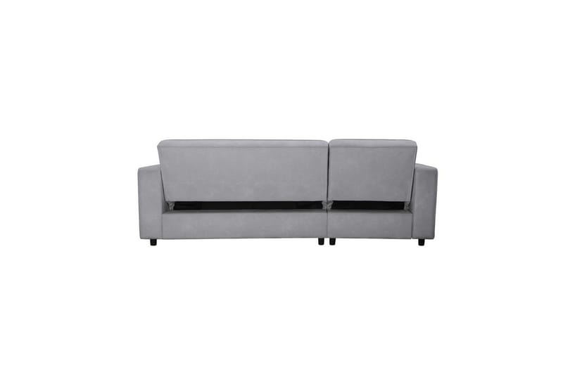 Bäddsoffa med enkeldivan utan schäslong Loft24 Bäddsoffa Allie Ljusgrå,Svart - Möbler - Soffa - Bäddsoffa