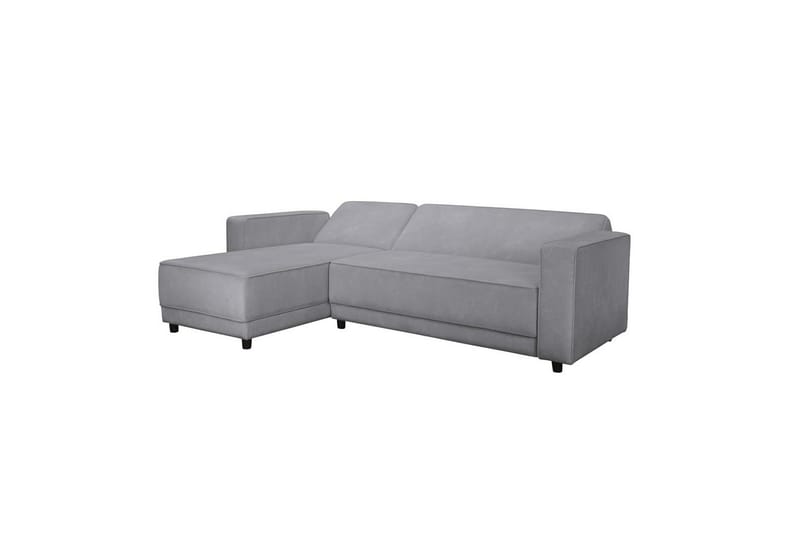Bäddsoffa med enkeldivan utan schäslong Loft24 Bäddsoffa Allie Ljusgrå,Svart - Möbler - Soffa - Bäddsoffa