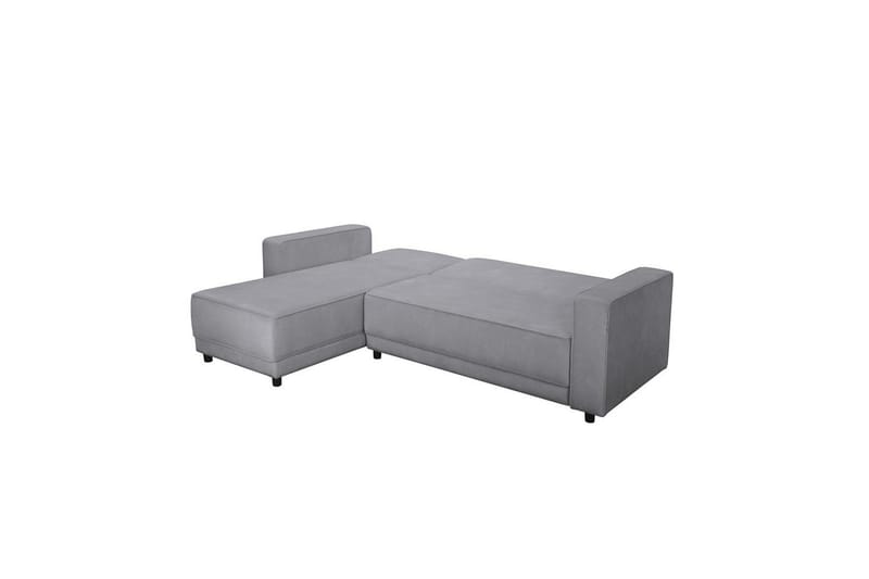Bäddsoffa med enkeldivan utan schäslong Loft24 Bäddsoffa Allie Ljusgrå,Svart - Möbler - Soffa - Bäddsoffa