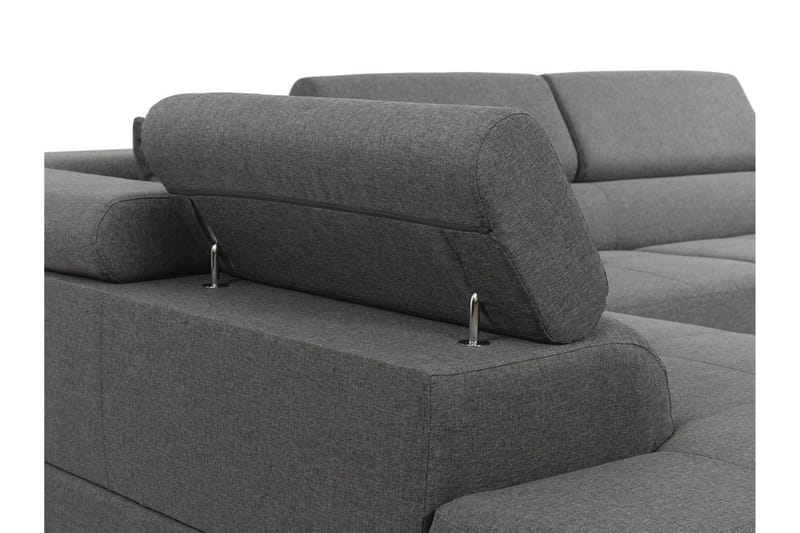 Bäddsoffa med schäslong - Brun - Möbler - Soffa - Bäddsoffa