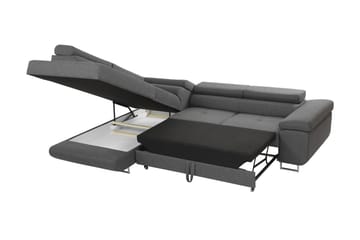Bäddsoffa med schäslong - Brun - Möbler - Soffa - Bäddsoffa