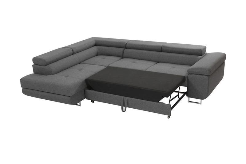 Bäddsoffa med schäslong - Grå - Möbler - Soffa - Bäddsoffa