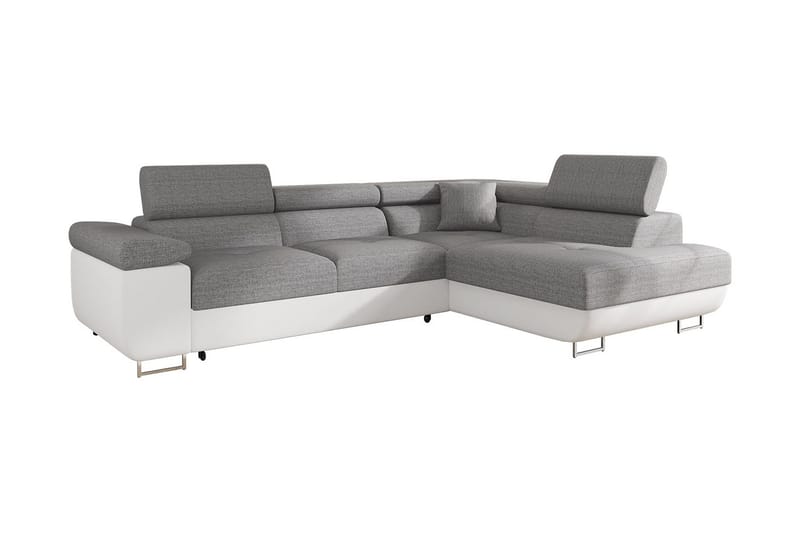 Bäddsoffa med schäslong - Grå - Möbler - Soffa - Bäddsoffa
