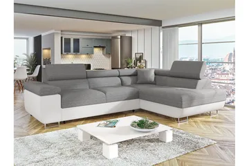 Bäddsoffa med schäslong - Grå - Möbler - Soffa - Bäddsoffa