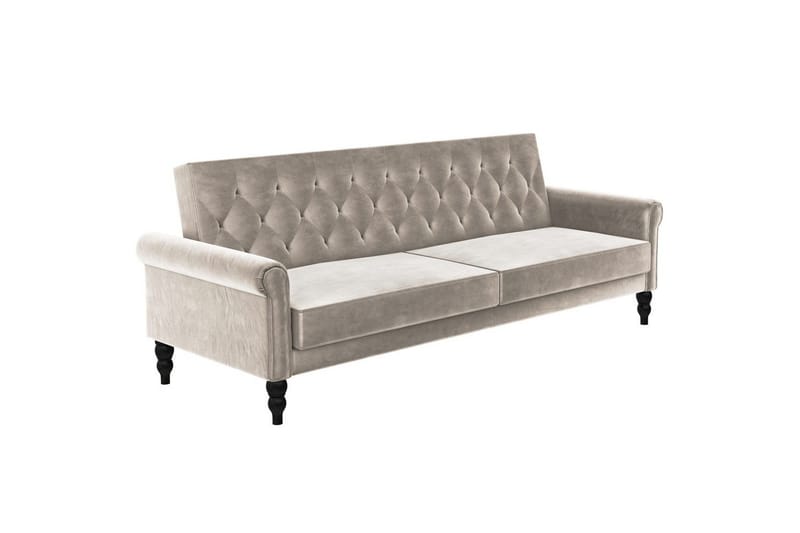 Bäddsoffa utan divan & schäslong Loft24 Tyne Bäddsoffa 3-sits Beige - Möbler - Soffa - Bäddsoffa