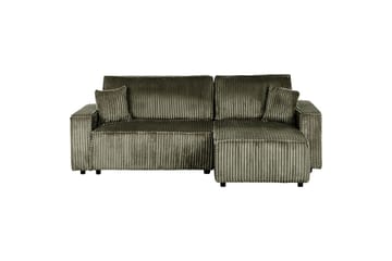 Bäddsoffa Vänstervänd Abacka - Grön, Svart - Möbler - Soffa - Bäddsoffa