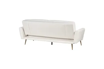 Bäddsoffa Vettre - Vitt, guld - Möbler - Soffa - Bäddsoffa