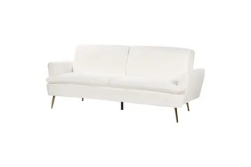 Bäddsoffa Vettre - Vitt, guld - Möbler - Soffa - Bäddsoffa