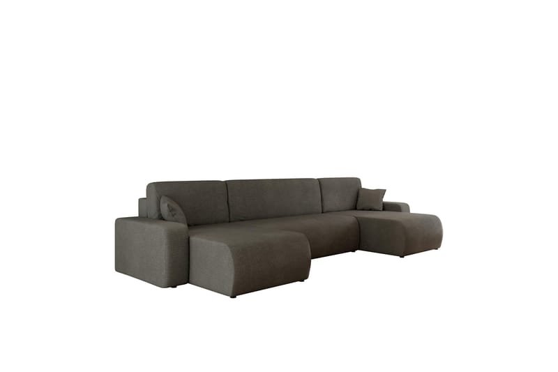 Barile Bäddsoffa Dubbeldivan 4-sits i Plysch - Grå - Möbler - Soffa - Bäddsoffa