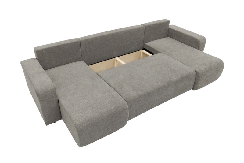 Barile Bäddsoffa Dubbeldivan 4-sits i Plysch - Vit - Möbler - Soffa - Bäddsoffa