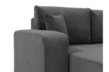 Barile Bäddsoffa med Divan 3-sits i Plysch - Grå - Möbler - Soffa - Bäddsoffa