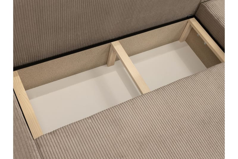 Barile Bäddsoffa med Divan 3-sits i Plysch - Grå - Möbler - Soffa - Bäddsoffa