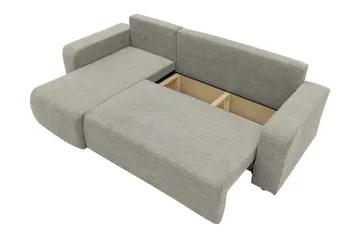Barile Bäddsoffa med Divan 3-sits i Plysch - Beige - Möbler - Soffa - Bäddsoffa