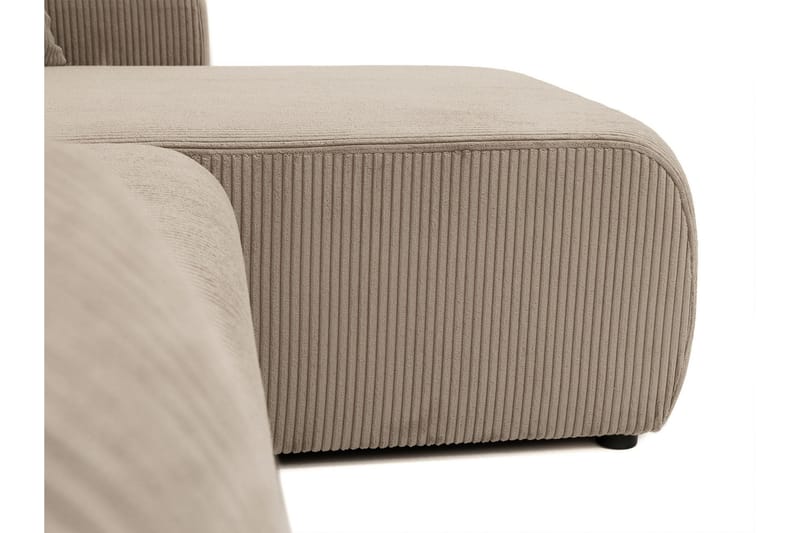 Barile Bäddsoffa med Divan 3-sits i Plysch - Grå - Möbler - Soffa - Bäddsoffa