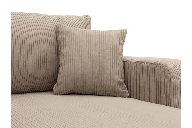 Barile Bäddsoffa med Divan 3-sits i Plysch - Beige - Möbler - Soffa - Bäddsoffa