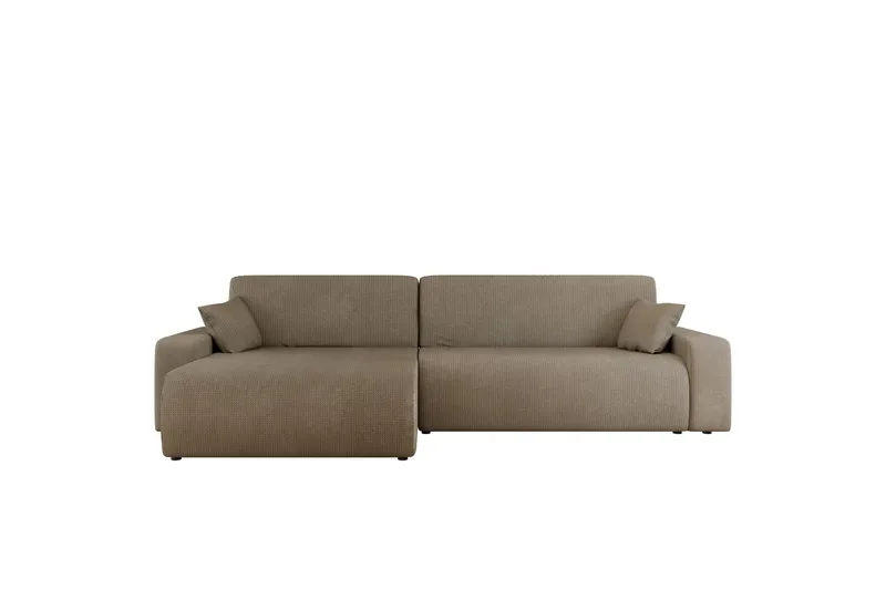 Barile Bäddsoffa med Divan 3-sits i Plysch - Brun - Möbler - Soffa - Bäddsoffa
