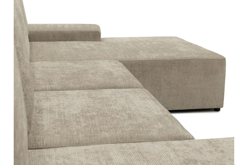 Bella Bäddsoffa Dubbeldivan 4-sits i Plysch - Grå - Möbler - Soffa - Bäddsoffa