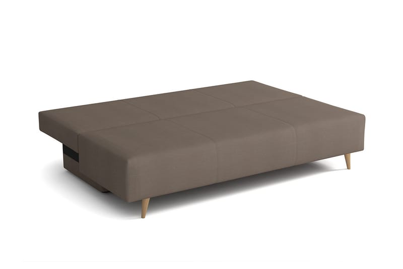 Bella Längsbäddad Bäddsoffa 142x200 cm med Förvaring i Tyg - Grå - Möbler - Soffa - Bäddsoffa