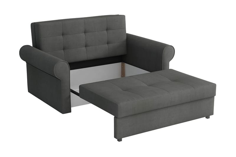 Bensbyn 2-sits Bäddbar Rektangulär Bäddsoffa i Tyg med Rullarmstöd - Grön - Möbler - Soffa - Bäddsoffa