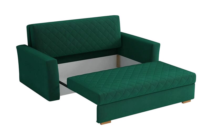 Bensbyn 3-sits Bäddsoffa 132x196 cm Bäddbar Rutmönstrad i Tyg - Svart - Möbler - Soffa - Bäddsoffa