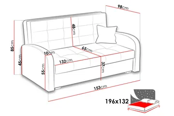 Bensbyn Bäddsoffa 153x98x85 cm - Mörkgrå - Möbler - Soffa - Bäddsoffa