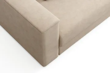 Bergen Extra djup 3-sits Bäddsoffa med Bäddmadrass i Latex och Tvättbar klädsel - Beige - Möbler - Soffa - Bäddsoffa