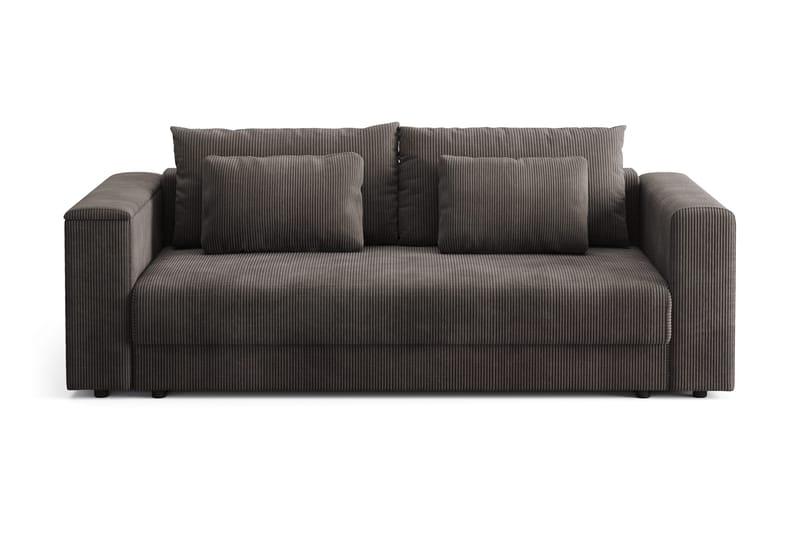 Bergen Extra djup 3-sits Bäddsoffa med Bäddmadrass i Latex och Tvättbar klädsel, Taupe