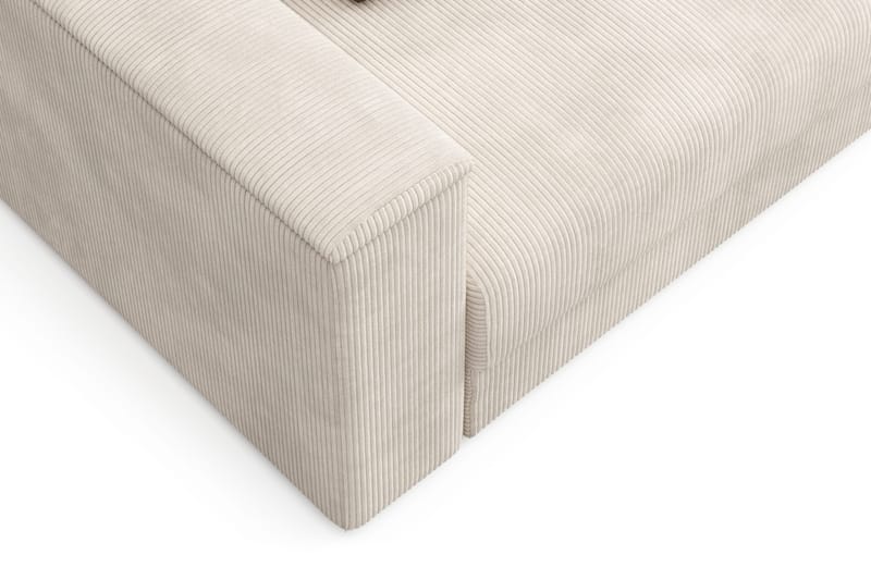 Bergen Extra djup 3-sits Bäddsoffa med Bäddmadrass i Polyesterskum Vändbar Sommar- & Vintersida och Tvättbar klädsel - Beige - Möbler - Soffa - Bäddsoffa