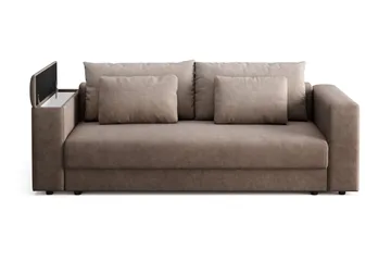Bergen Extra Djup 3-sits Bäddsoffa med förvaring - Brun - Möbler - Soffa - Bäddsoffa