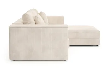 Bergen Extra Djup 3-sits Bäddsoffa med vändbar divan och förvaring i manchester - Beige - Möbler - Soffa - Bäddsoffa