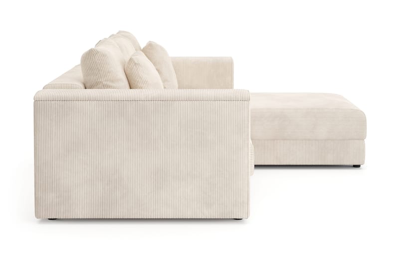 Bergen Extra Djup 3-sits Bäddsoffa med vändbar divan och förvaring i manchester - Beige - Möbler - Soffa - Bäddsoffa