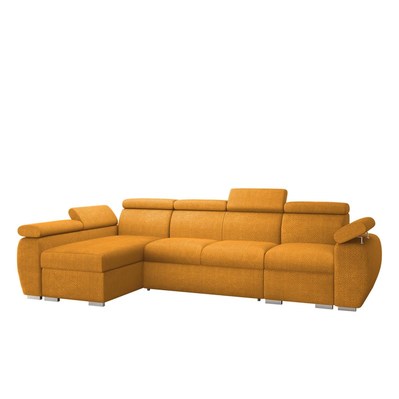 Binche 4-sits Bäddsoffa divan vänster med förvaring - gul - Möbler - Soffa - Bäddsoffa