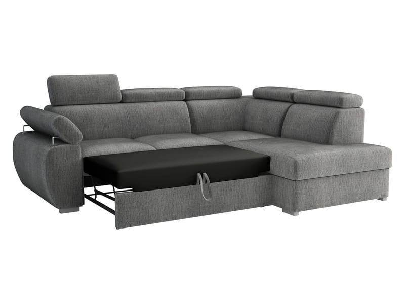 Binche 4-sits Bäddsoffa schäslong höger med förvaring - brun - Möbler - Soffa - Bäddsoffa