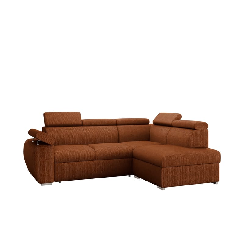 Binche 4-sits Bäddsoffa schäslong höger med förvaring - brun - Möbler - Soffa - Bäddsoffa