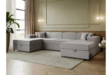 Bizantine Bäddsoffa Dubbeldivan 4-sits - Vit/Svart - Möbler - Soffa - Bäddsoffa