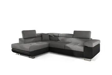 Bobis Bäddsoffa med Schäslong Vänster - Grå/Svart - Möbler - Soffa - Bäddsoffa