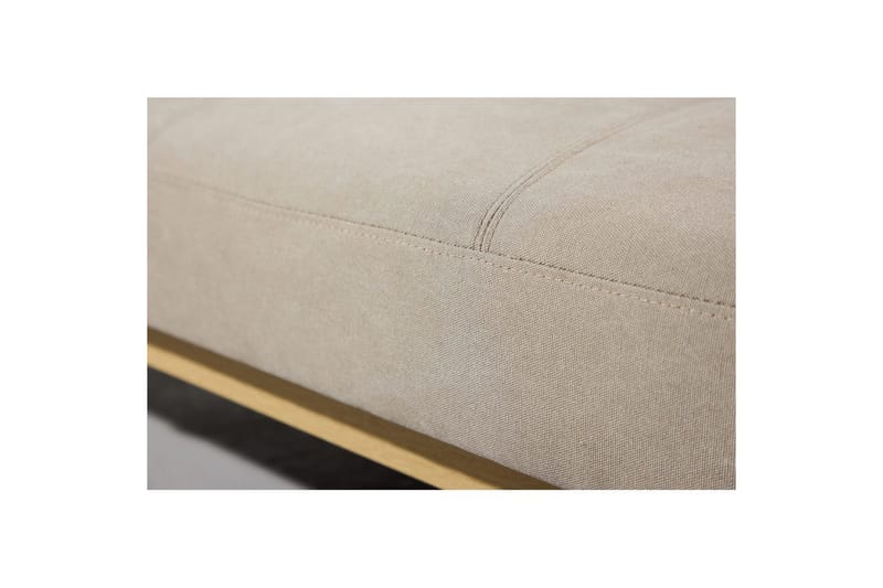 Bodil 2-sits Bekväm Tuftad Bäddsoffa i Tyg med Träben - Beige - Möbler - Soffa - Bäddsoffa